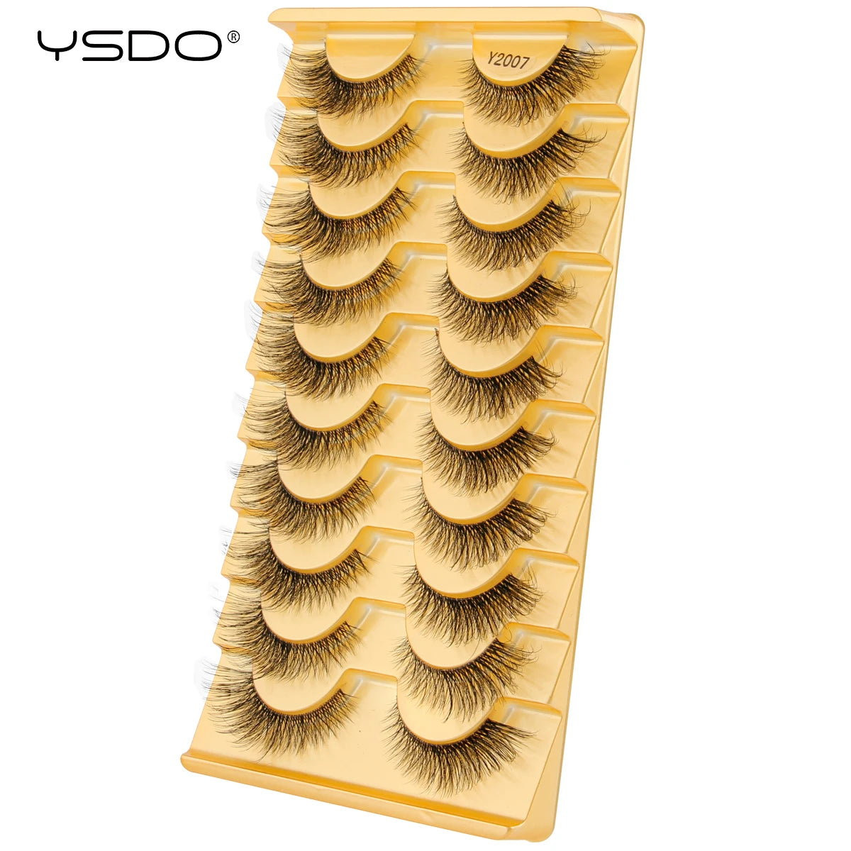 YSDO Half Lash Collection – 3 or 10 Pairs Natural Cat Eye 3D Faux Mink Lashes (Lightweight, Reusable, Soft Glam Finish)