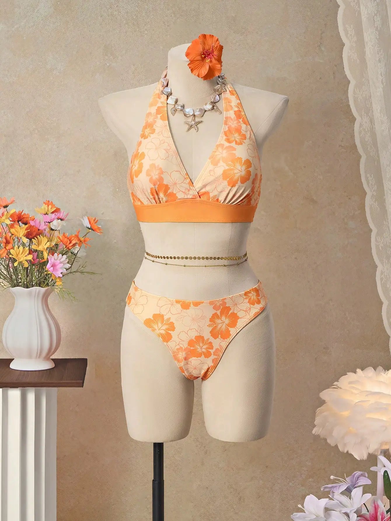 The Positano Bloom Set – Floral 3-Piece Swim Collection