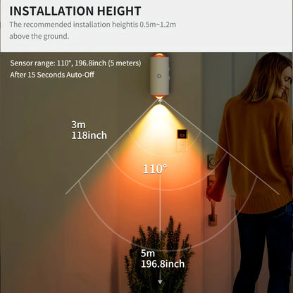 Smart Motion-Sensing LED Night Light – Rechargeable RGB Gradient & Magnetic Ambient Lamp for Home