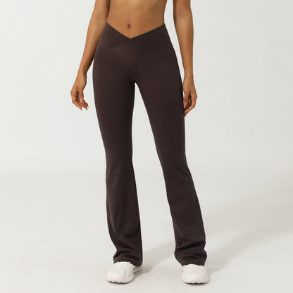 FlareFit Women's High-Waist Bell Bottom Yoga Pants – Quick-Dry Gym & Fitness Leggings