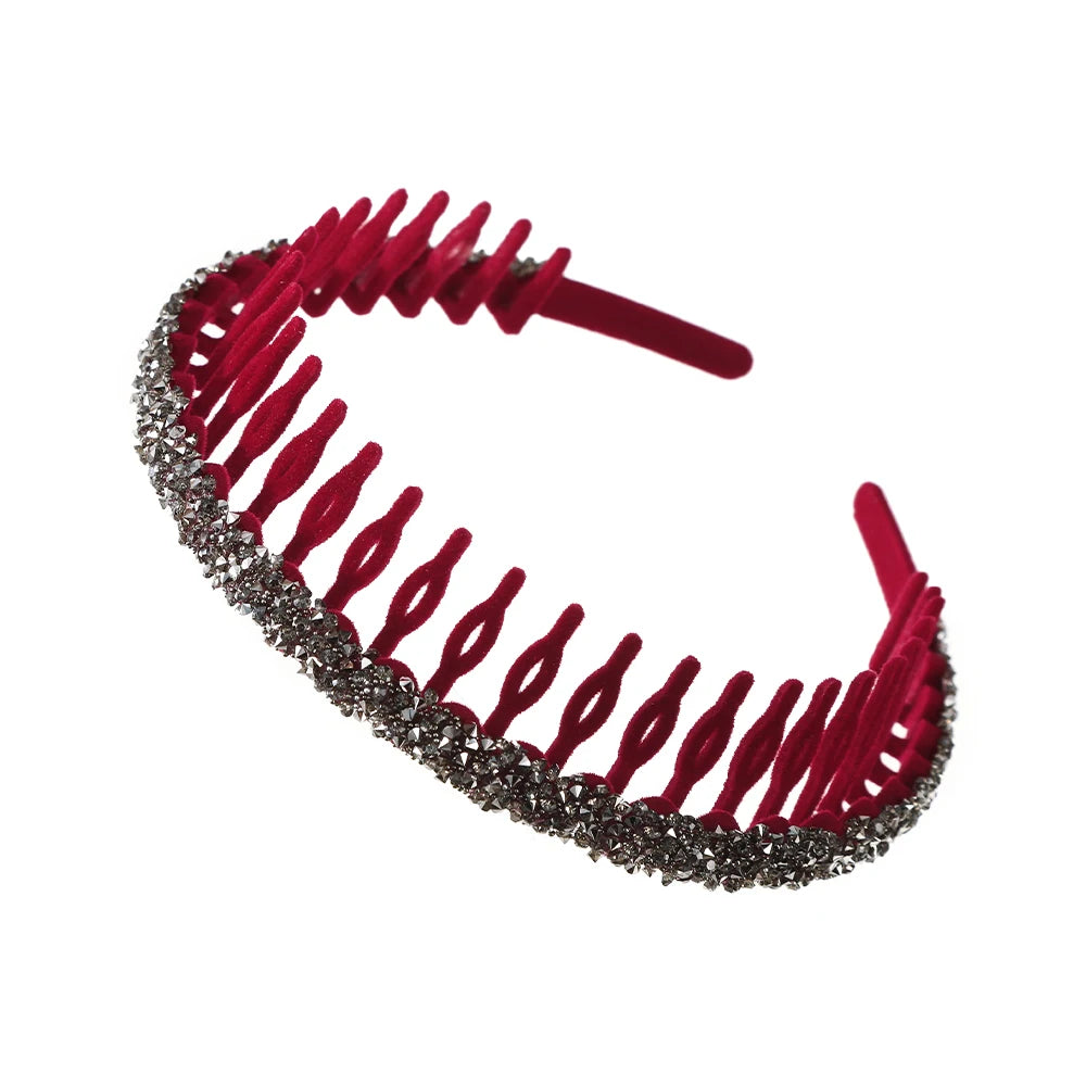 Shine On: Luxe Rhinestone Non-Slip Hair Hoops for Effortless Glam