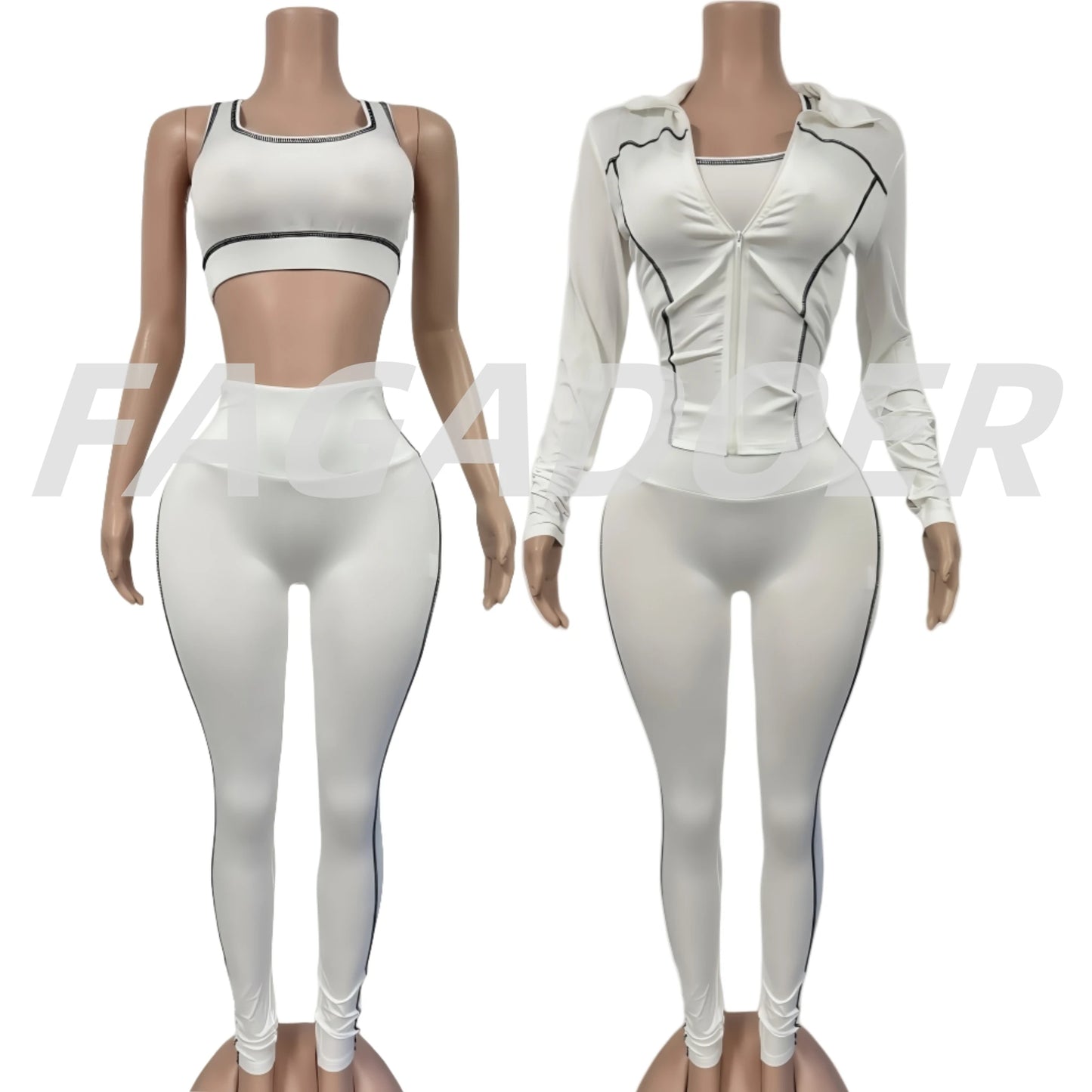 3-Piece Tracksuit – Stripe Patchwork Edition