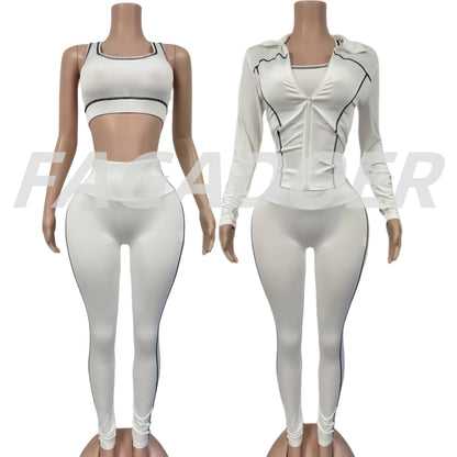 3-Piece Tracksuit – Stripe Patchwork Edition