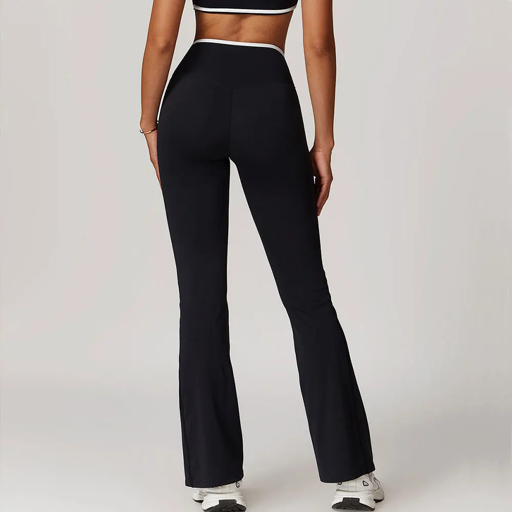 Lift & Shape Bell-Bottom Yoga Leggings | High-Waist Push-Up Fitness Pants for Women