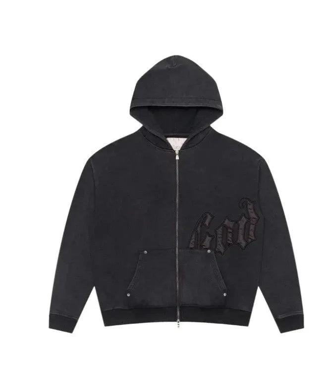 Harajuku Hip Hop Letter Embroidery High Quality Sportswear Set Y2k Zipper Hoodie Sweatpants 2-piece Set Tracksuit Jogger Suit