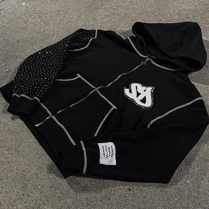 Bling Bills Graffiti Patchwork Hoodie