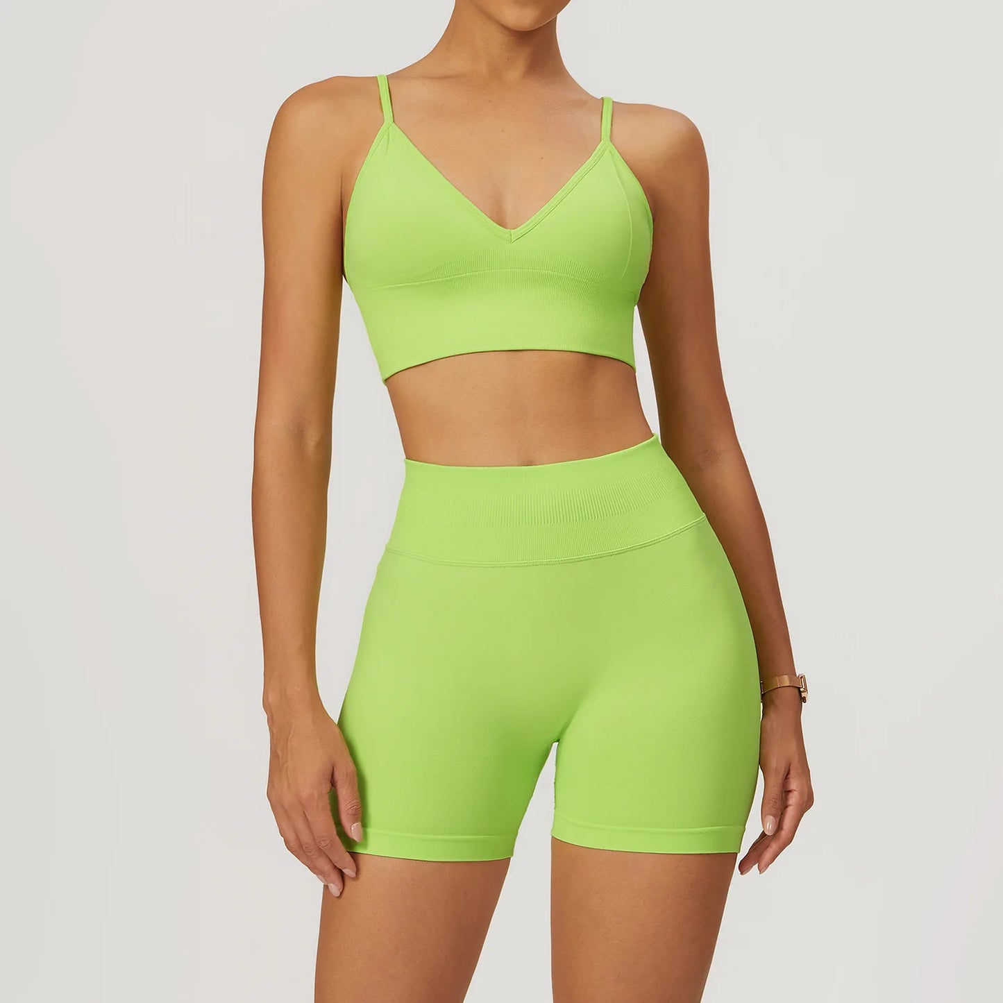 Fit & Fierce 2-Piece Yoga Set – Seamless Sports Bra & High-Waist Leggings for Maximum Comfort & Support