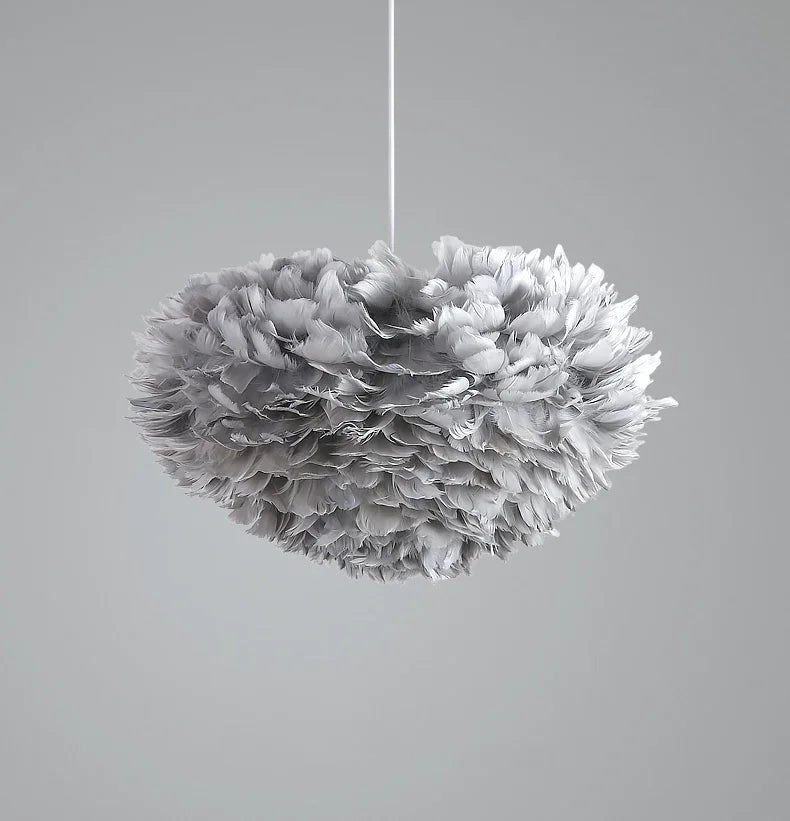 Autumn Aura Feather Chandelier – Nordic Pinecone Glow for Cozy Bedrooms & Chic Dining Spaces