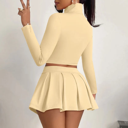 Sweet Rush Zip Jacket & Mini Skirt Set.