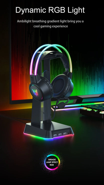 ONIKUMA X15 Pro RGB Gaming Headset – Surround Sound, Mic, & LED Lights for Immersive Play