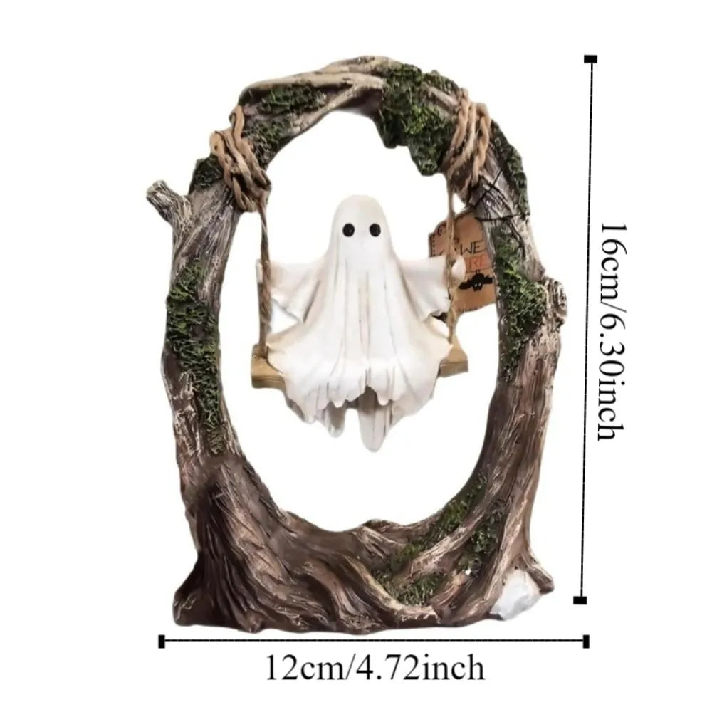 Halloween Themed Halloween Swing Ghost Ornament Handicraft Model Spooky Ghosts Decor Collectible Statue