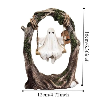 Halloween Themed Halloween Swing Ghost Ornament Handicraft Model Spooky Ghosts Decor Collectible Statue