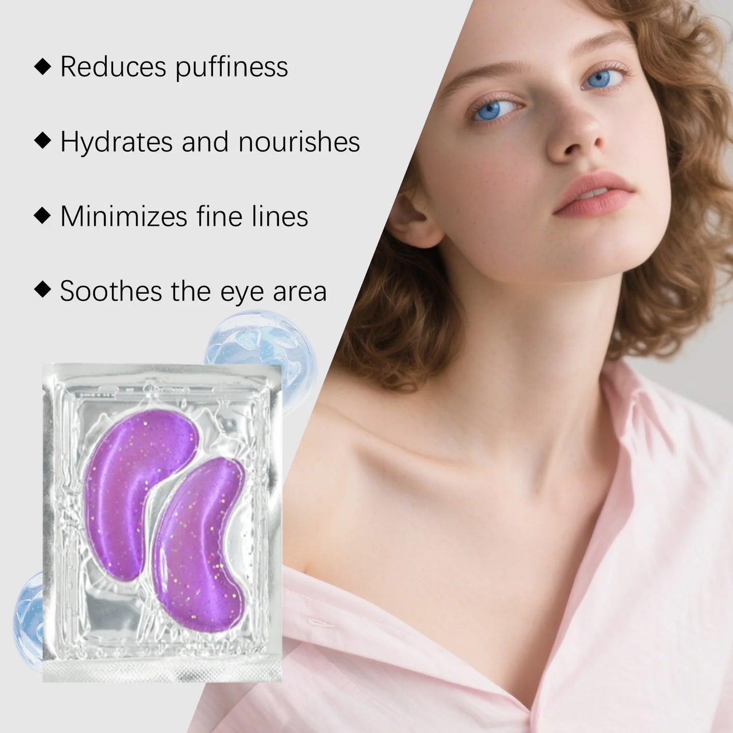 Soothing Reusable Gel Eye Patches – Hot & Cold Depuffing Pads for Tired Eyes