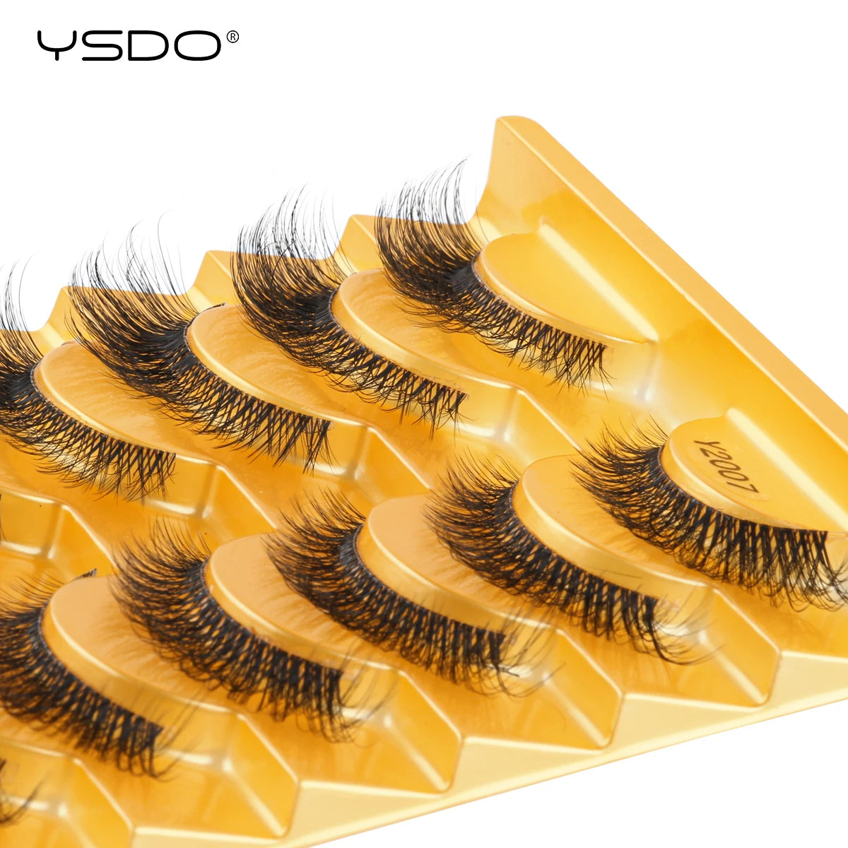 YSDO Half Lash Collection – 3 or 10 Pairs Natural Cat Eye 3D Faux Mink Lashes (Lightweight, Reusable, Soft Glam Finish)