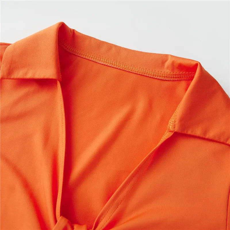 Y2K Velma-Inspired Cosplay Set – Long Sleeve Crop Top & Pleated Mini Skirt