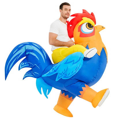 ✨ Inflatable Dinosaur & Animal Ride-On Costume – Funny Halloween Party Cosplay Suit for Adults