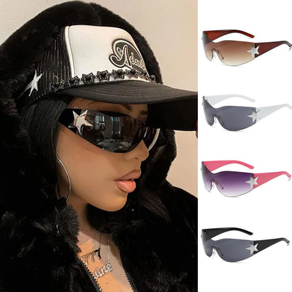 Oversized Shield Sunglasses – Bold Wraparound Summer Shades