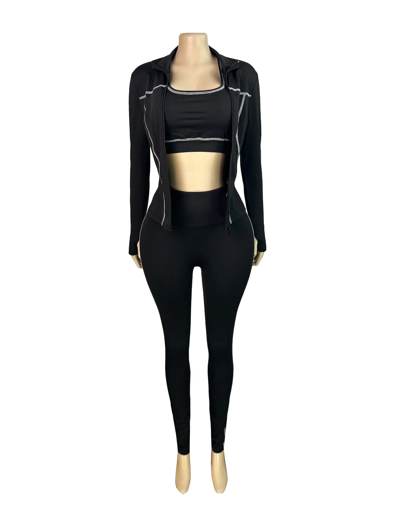 3-Piece Tracksuit – Stripe Patchwork Edition
