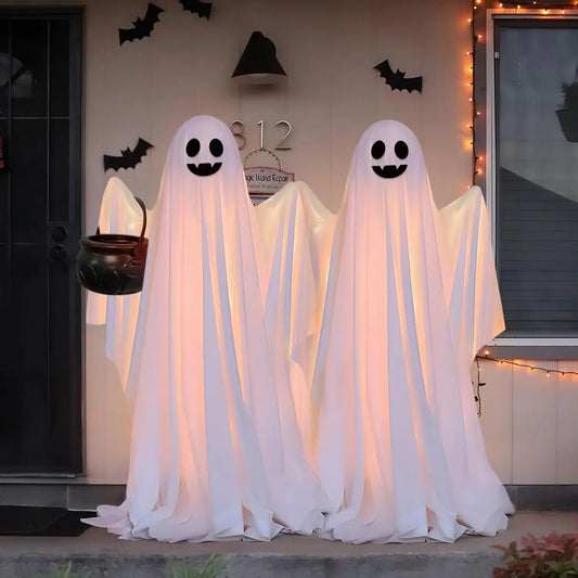 ✨ Life-Size Glowing Ghost Decoration – Spooky Standing Light-Up Halloween Display for Indoor & Outdoor Fun