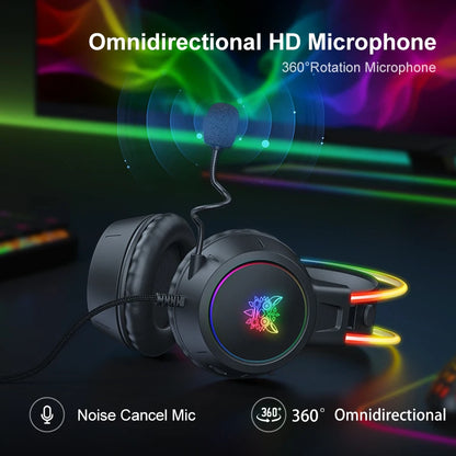 🎧 GalaxyGlow RGB Gaming Headset – LED Mic Headphones for PS5, Xbox, PC