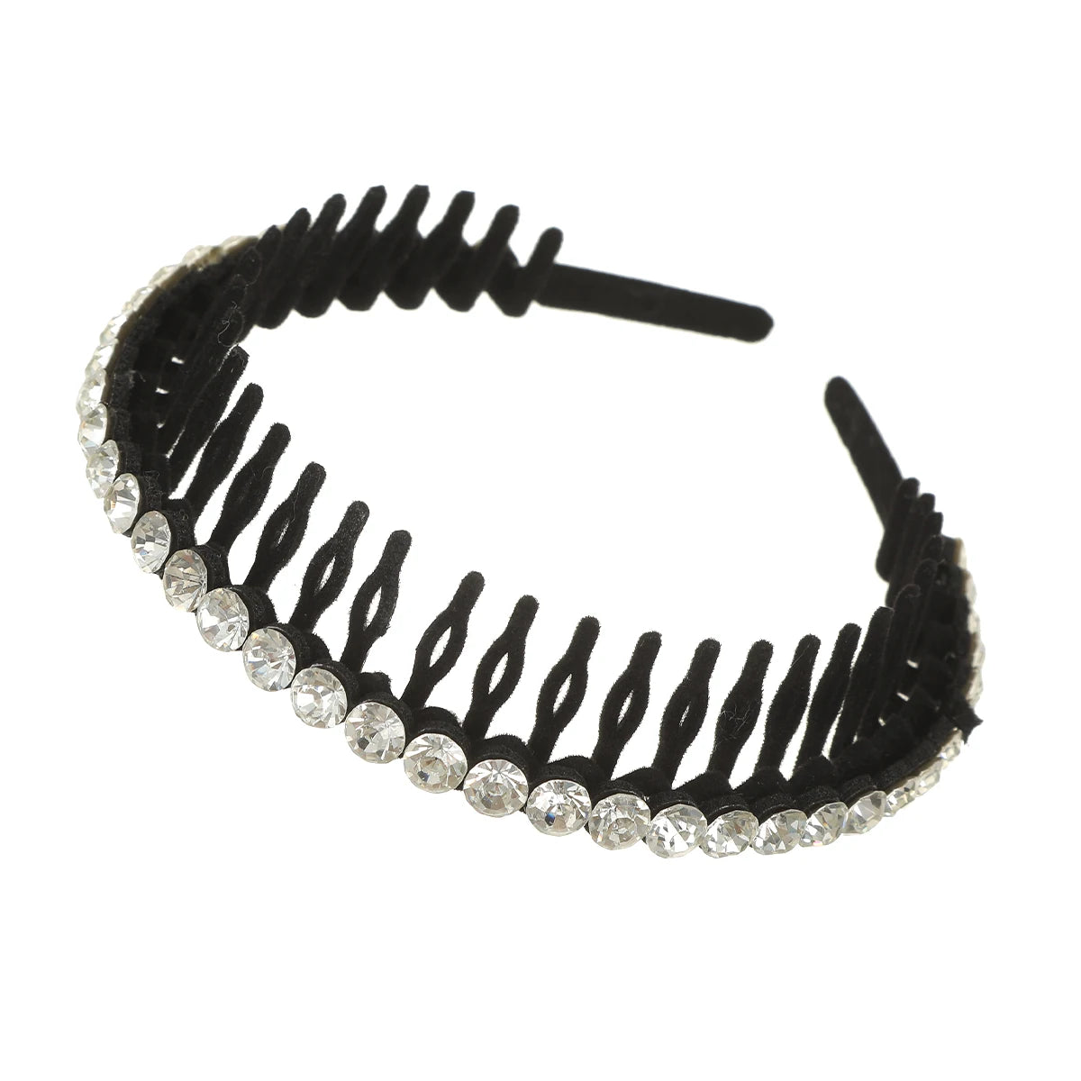 Shine On: Luxe Rhinestone Non-Slip Hair Hoops for Effortless Glam