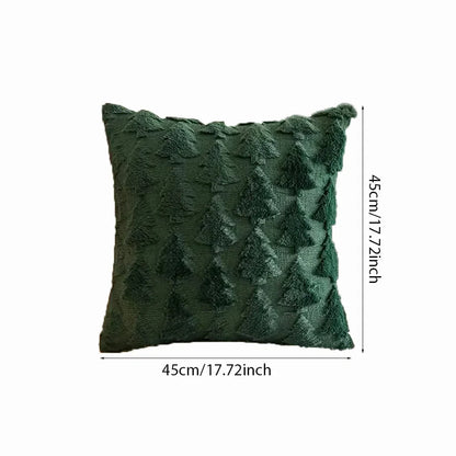 Runtow 45×45cm Christmas Tree Velvet Pillow Covers – Festive Holiday Cushion Decor