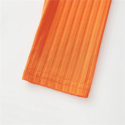 Y2K Velma-Inspired Cosplay Set – Long Sleeve Crop Top & Pleated Mini Skirt
