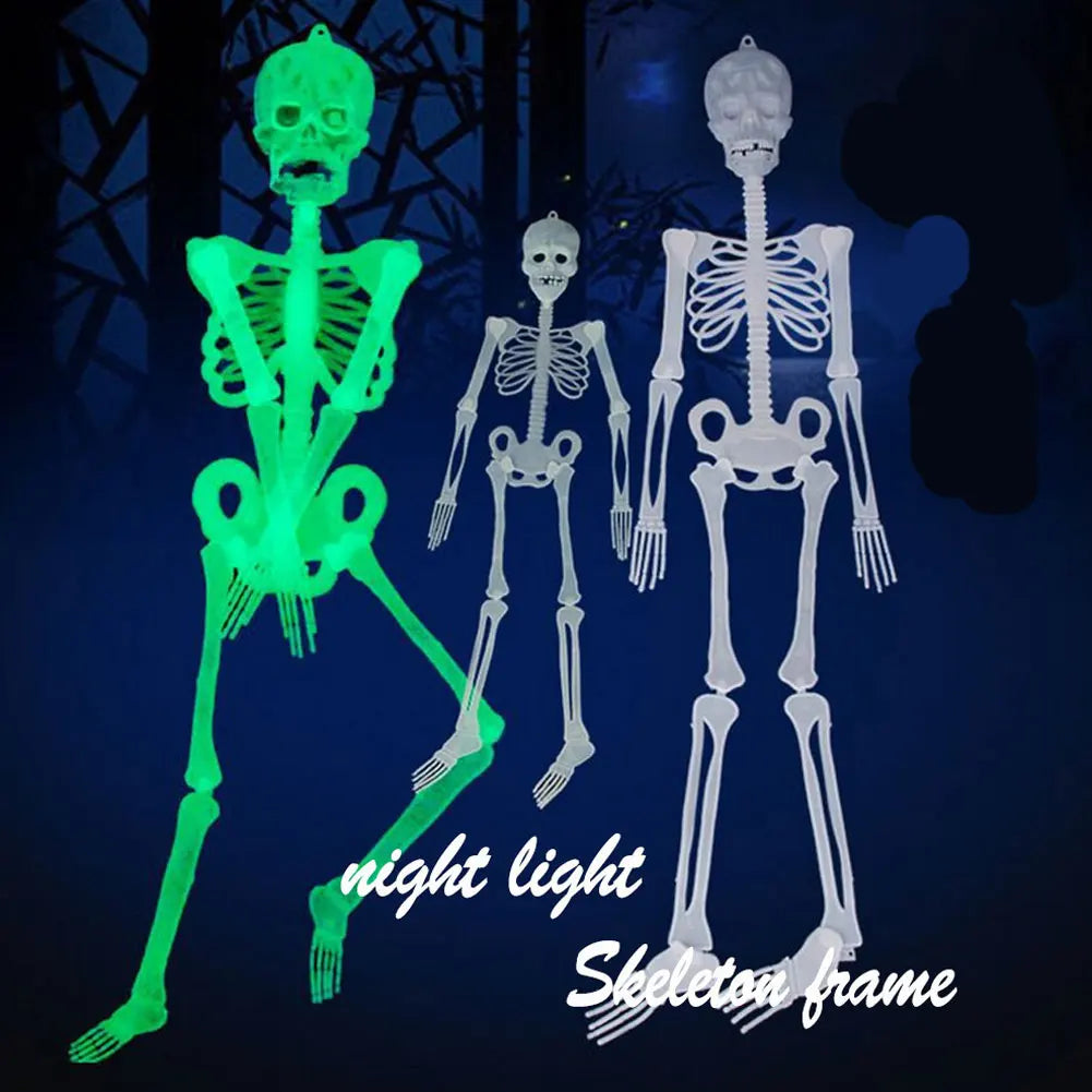 Glow-in-the-Dark Hanging Skeleton Décor – Spooky Halloween Yard & Party Decoration