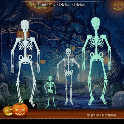 Glow-in-the-Dark Hanging Skeleton Décor – Spooky Halloween Yard & Party Decoration