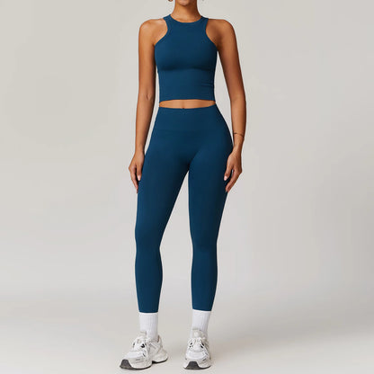 Seamless Confidence: 2-Piece Yoga & Fitness Set for Women - Sports Bra & Leggings