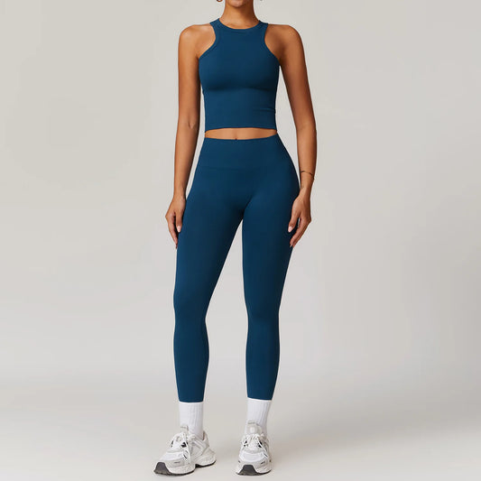 Seamless Confidence: 2-Piece Yoga & Fitness Set for Women - Sports Bra & Leggings