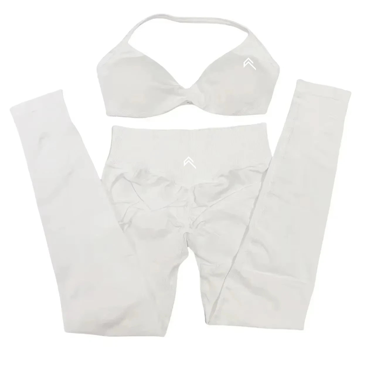 EmpowerFit™ 2-Piece Seamless Yoga Set – Supportive Cross-Back Sports Bra & High-Waist Hip-Lift Shorts