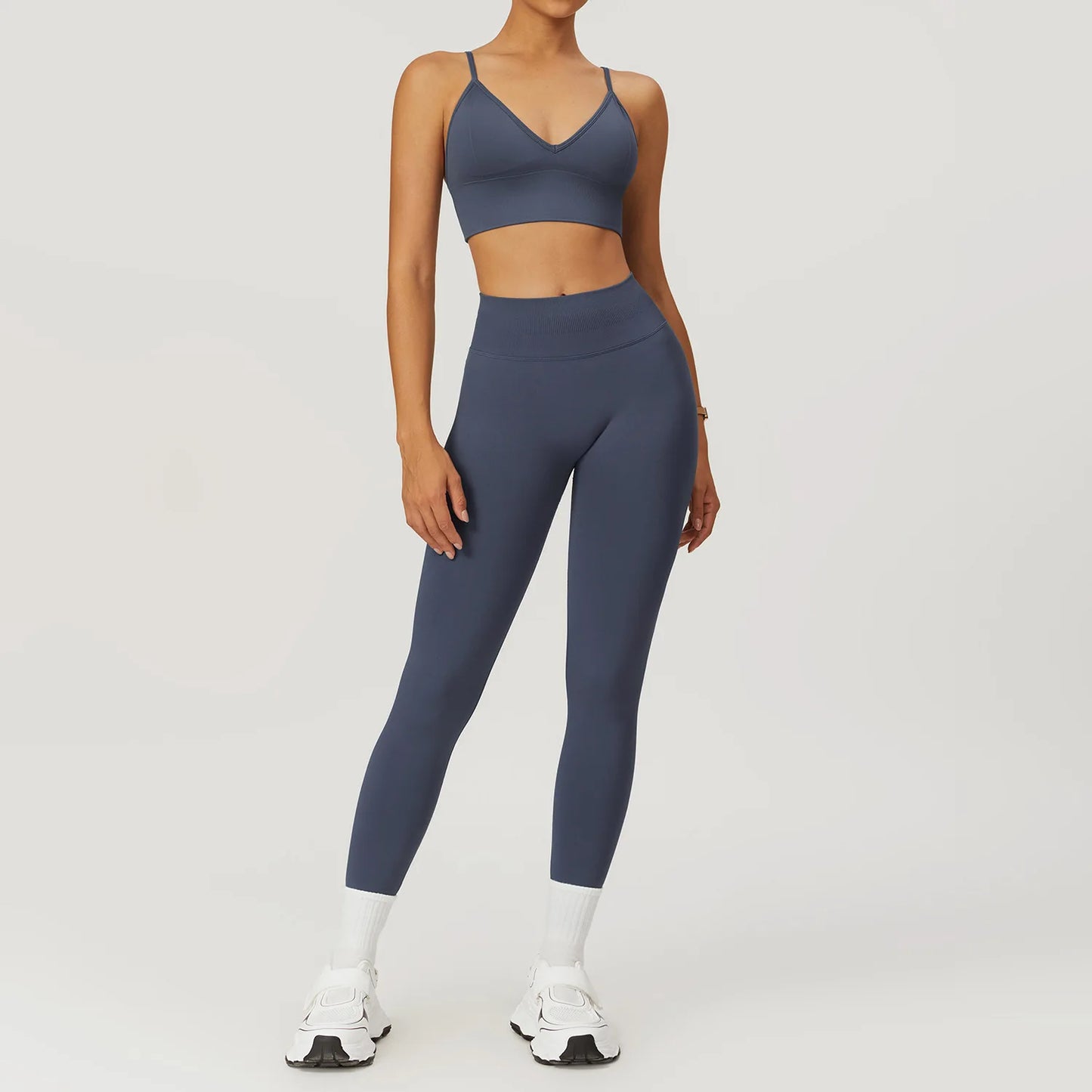 Fit & Fierce 2-Piece Yoga Set – Seamless Sports Bra & High-Waist Leggings for Maximum Comfort & Support