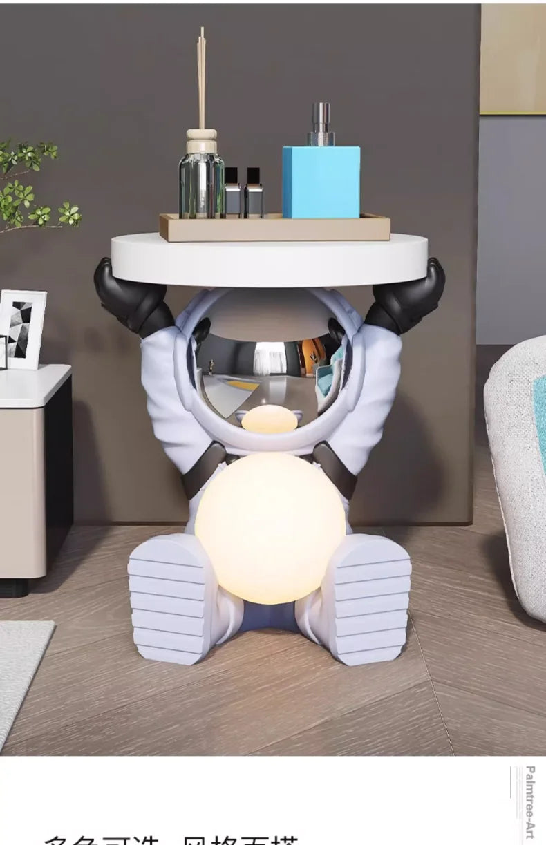 Astronaut Floor Coffee Table Home Accessories Nightstand Smart Furniture Sofa Beside Ornament Children's Room Decorative Lamps