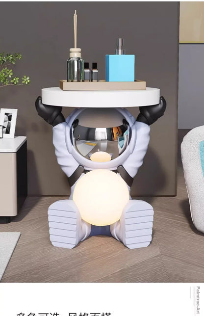 Astronaut Floor Coffee Table Home Accessories Nightstand Smart Furniture Sofa Beside Ornament Children's Room Decorative Lamps