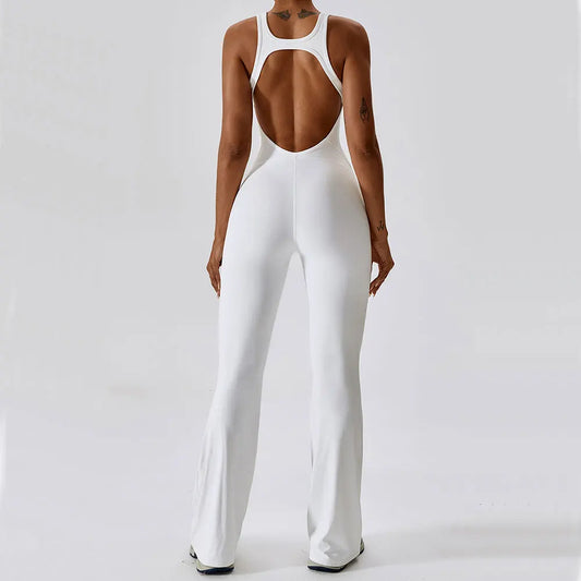 PowerFit Women's 1-Piece Workout Bodysuit - Stretch Push-Up Gym & Yoga Romper
