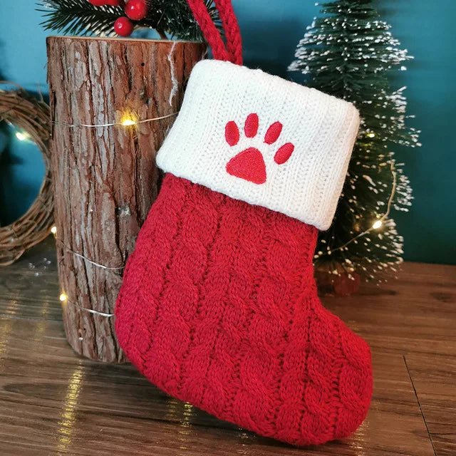 Cozy Knit Christmas Stocking – Mini Alphabet Hanging Boot Ornament