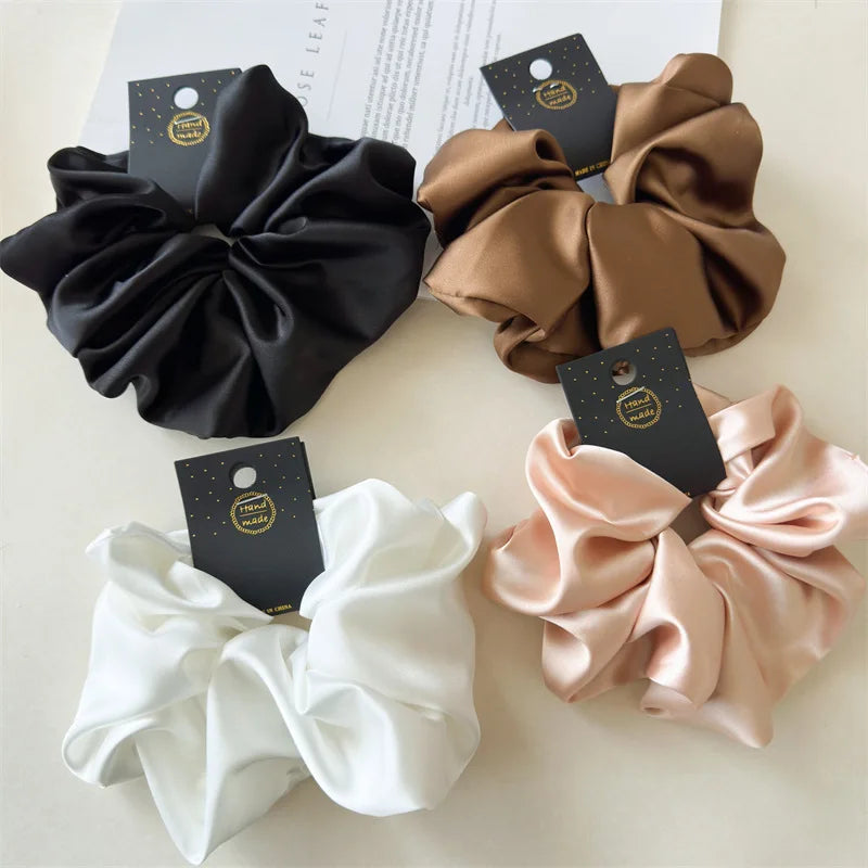 Luxury Satin Beauty Scrunchies — Soft Silk-Like Hair Ties for Everyday Glam