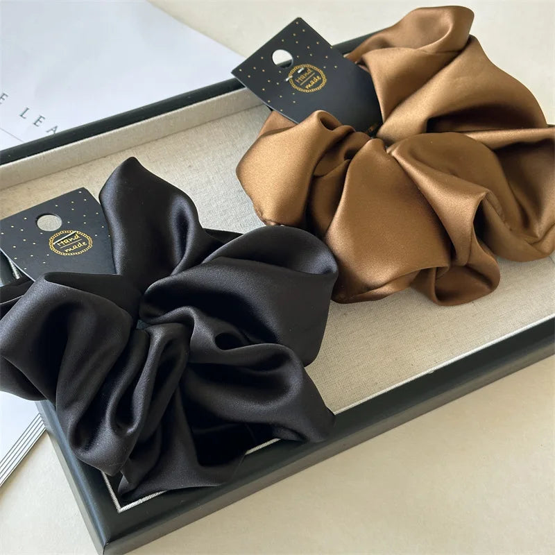 Luxury Satin Beauty Scrunchies — Soft Silk-Like Hair Ties for Everyday Glam