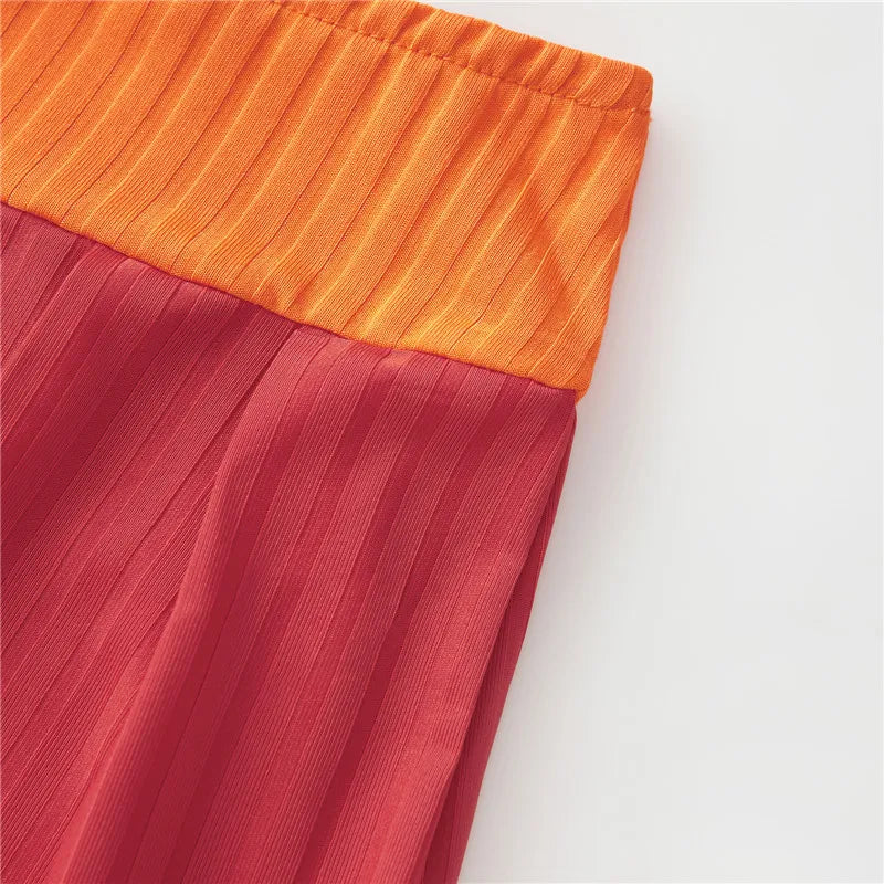 Y2K Velma-Inspired Cosplay Set – Long Sleeve Crop Top & Pleated Mini Skirt