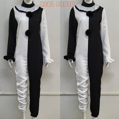 Terrifier Art the Clown Costume Set – Scary Horror Movie Cosplay with Mask | Halloween Killer Clown Outfit