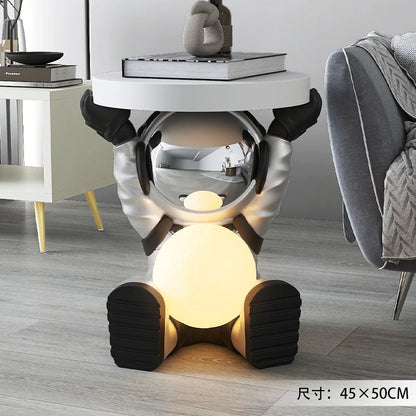 Astronaut Floor Coffee Table Home Accessories Nightstand Smart Furniture Sofa Beside Ornament Children's Room Decorative Lamps