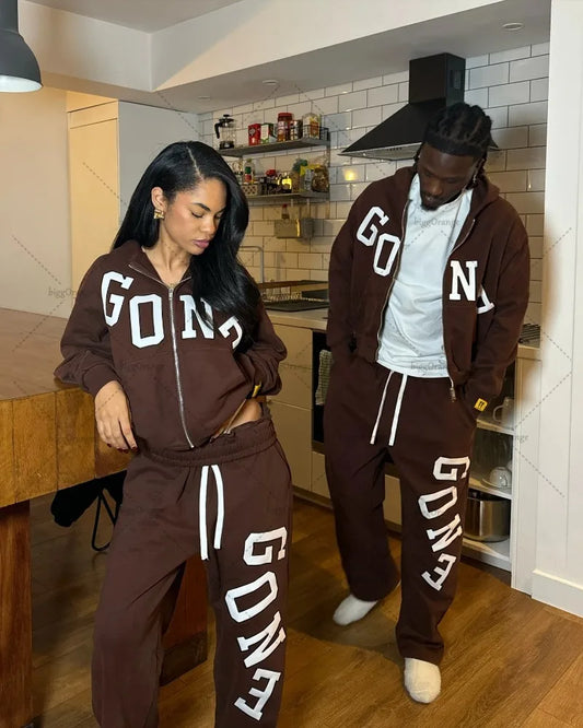 Urban Heat Y2K Hoodie & Jogger Set – Fall Streetwear Edition