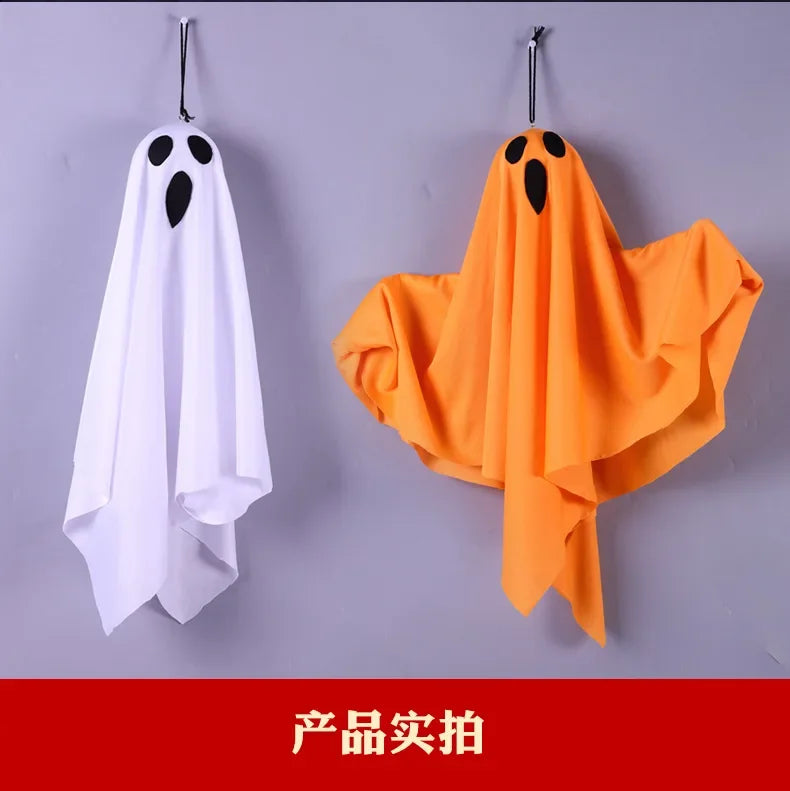 Halloween Party LED Glow Ghost Home Indoor Outdoor Decoration Supplies 2024 Haunted House Bar Hanging Horror Props with Lights