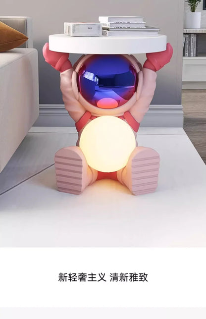 Astronaut Floor Coffee Table Home Accessories Nightstand Smart Furniture Sofa Beside Ornament Children's Room Decorative Lamps