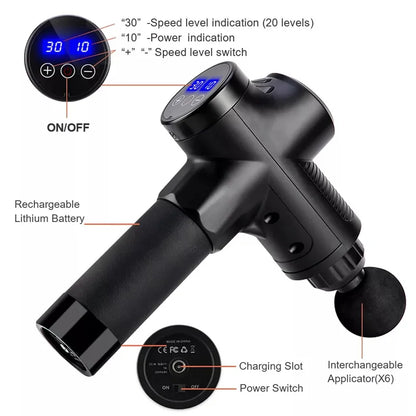Fascial Massage Gun Electric Percussion Pistol Massager Body