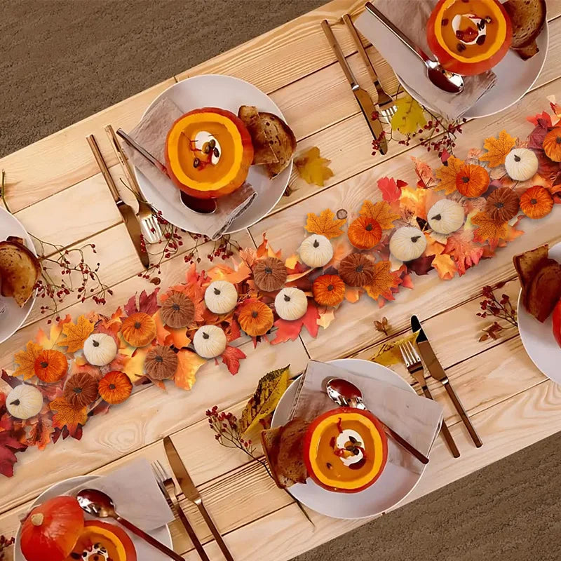 Cozy Flannel Pumpkin Set – 8/12pcs Soft Fabric Fall Decor for Autumn, Thanksgiving & Halloween Tables